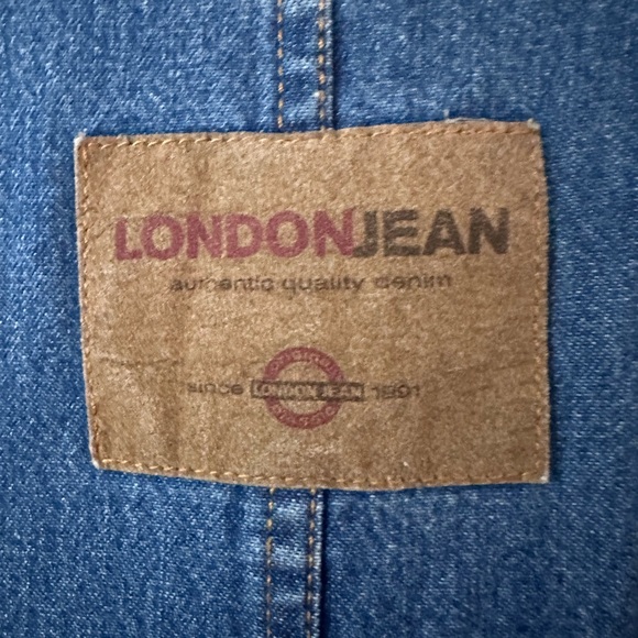 Vtg London Jean Classic Retro Denim Bib Suspender Overalls XS -S / Size 6 - Picture 3 of 11